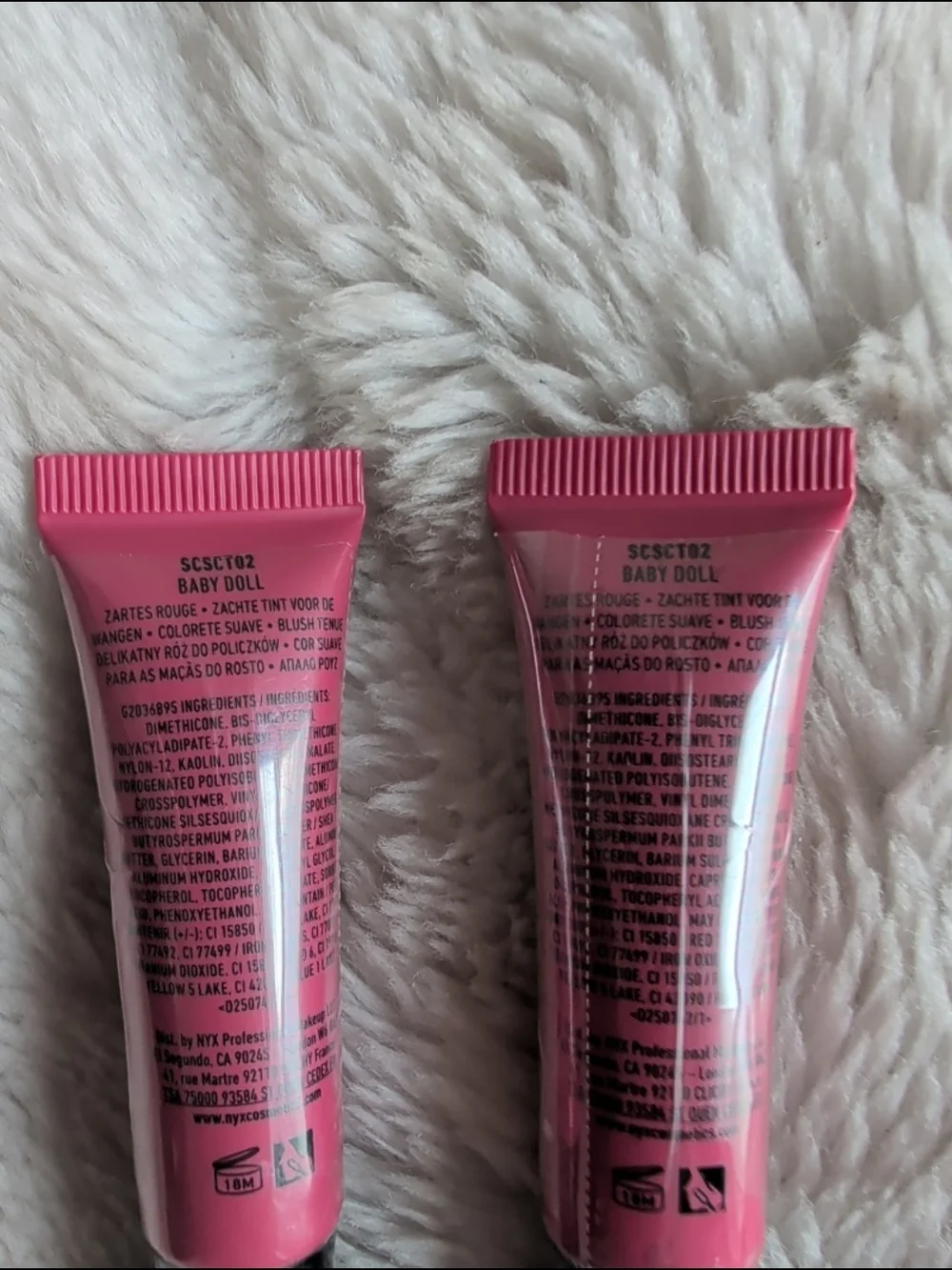 NYX Sweet Cheeks Babydoll Cream Blush Bundle (2) Full Size New